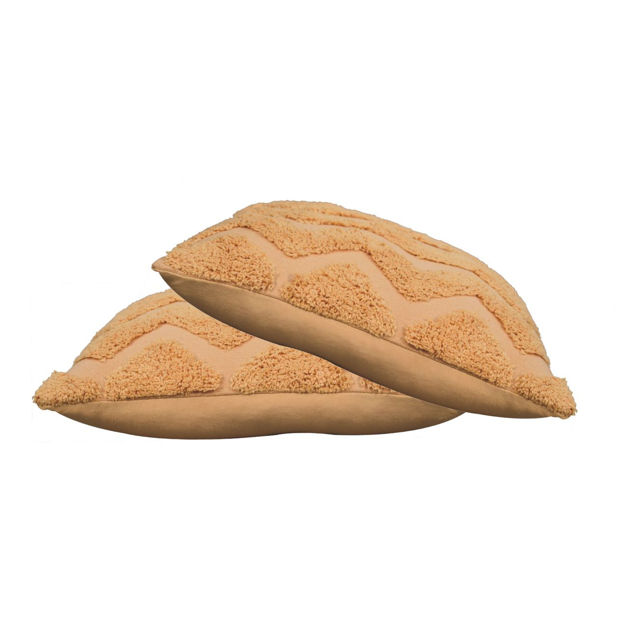 Zig-zag Cushion Set | Set of 2 | Mustard
