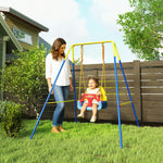 AIYAPLAY 3 In 1 Toddler Swing Set, Folding Child Swing Set For Kids, Blue