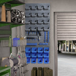 44 Pcs On-wall Storage With Pegboard | Blue