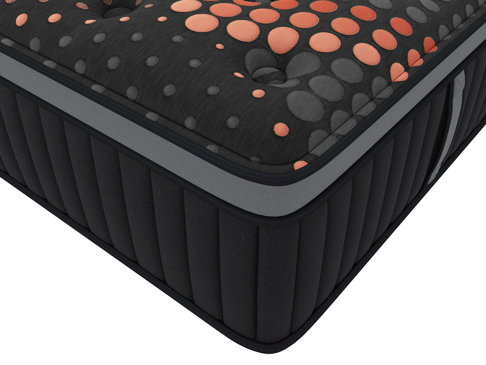 Copper Arthur 2000 Hybrid Memory Mattress | King | Charcoal Black