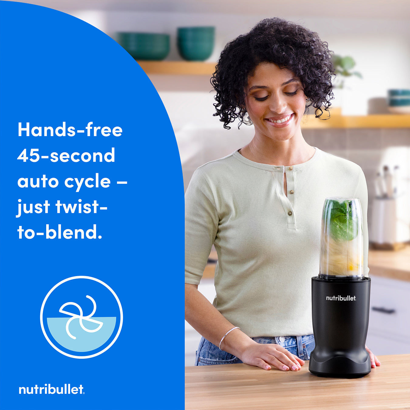 Turbo Matte Black 1000w Kitchen Blender | Black