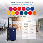 40x20x25cm Hard Case Cabin Suitcase Ryanair Free Approved Carry On | Cabin | Navy Blue