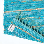 Leather Glitter Rug | 150cm x 95cm | Turquoise