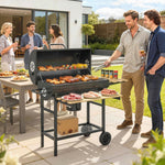 Charcoal Bbq Grill With Foldable Shelves