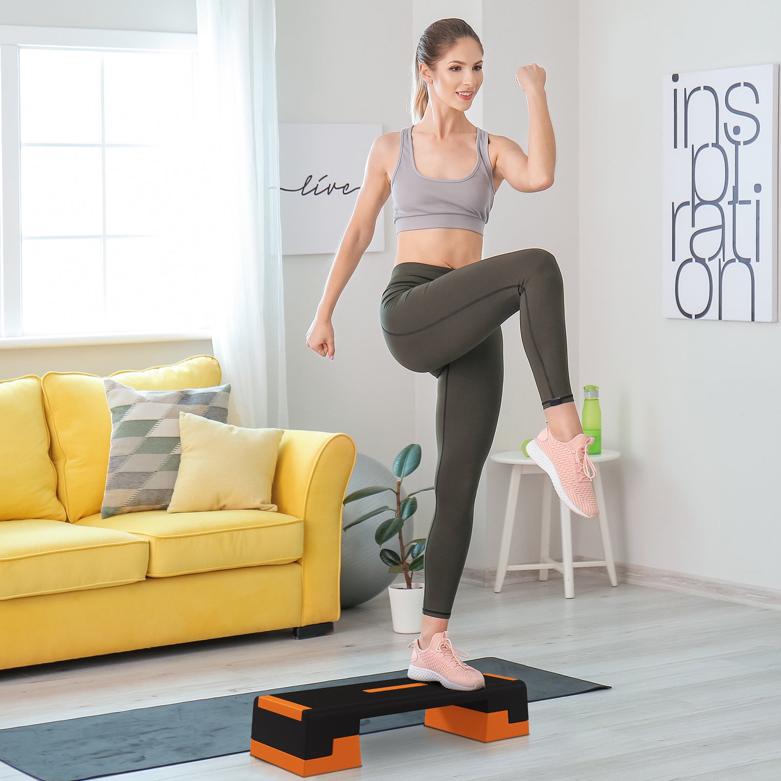 15cm/20cm/25cm Exercise Stepper For Home And Office | Orange