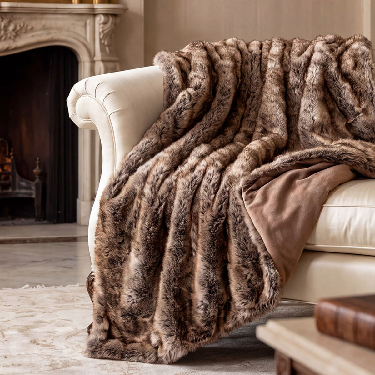 Honeyveld Luxe Faux Fur Throw | 150cm x 200cm | Multi