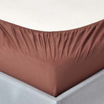 Egyptian Cotton Fitted Sheet 200 Tc | Super King | Chocolate