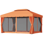 3m X 3.6m Aluminium Gazebo Canopy Patio Marquee Party Tent | Orange