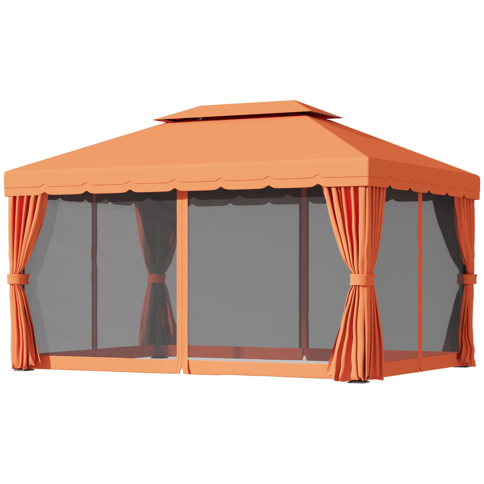 3m X 3.6m Aluminium Gazebo Canopy Patio Marquee Party Tent | Orange