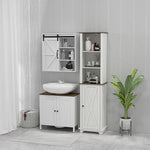 Tall Bathroom Cabinet Storage Cupboard With Door, Adjustable