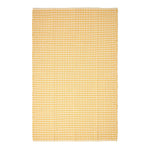 Cotton Gingham Check Rug Hand Woven | 60cm x 80cm | Yellow