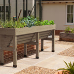 Raised Wooden Planter - Medium Wall Hugger | Grey