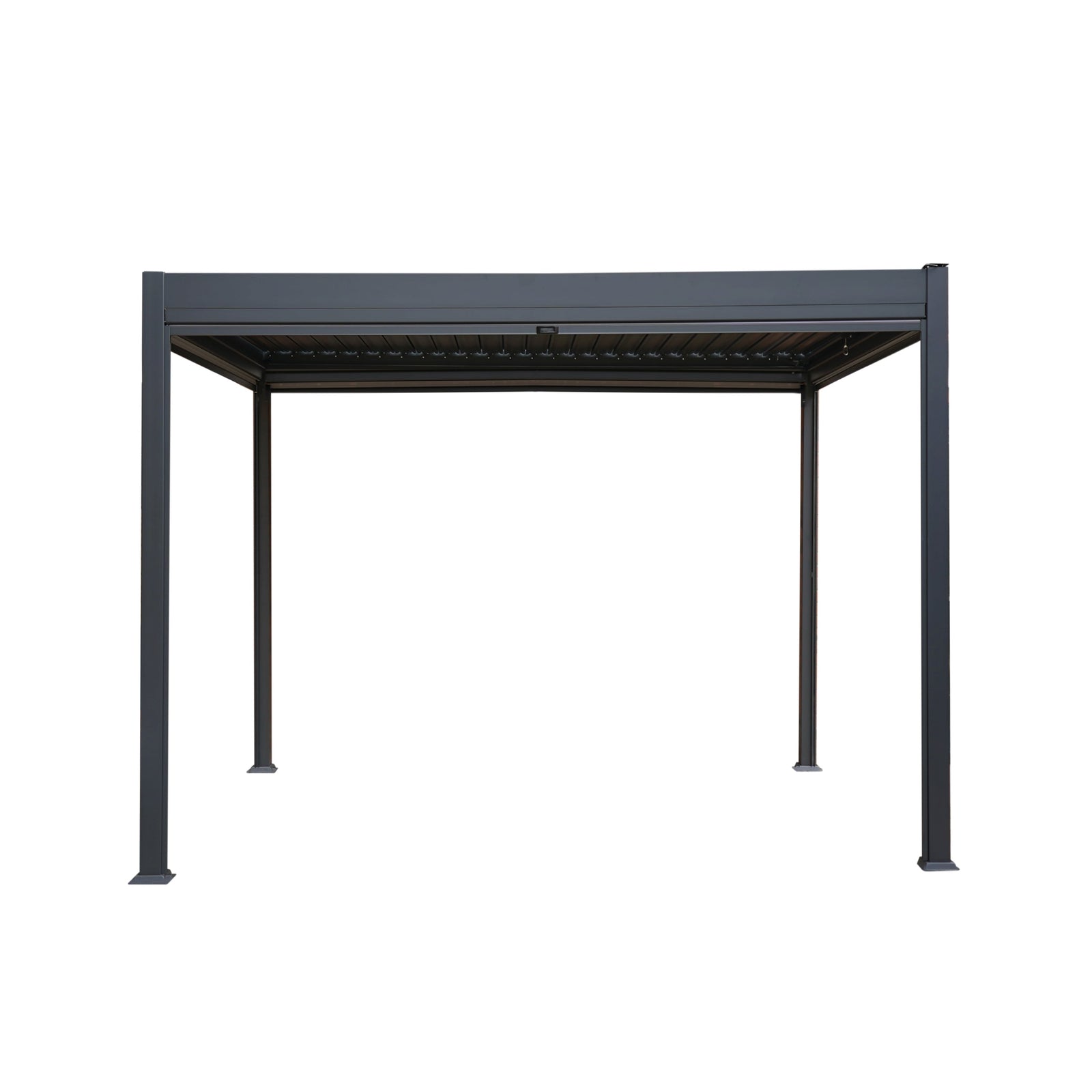 Aluminium Pergola With Anthracite Blinds | 3m x 3m | Anthracite