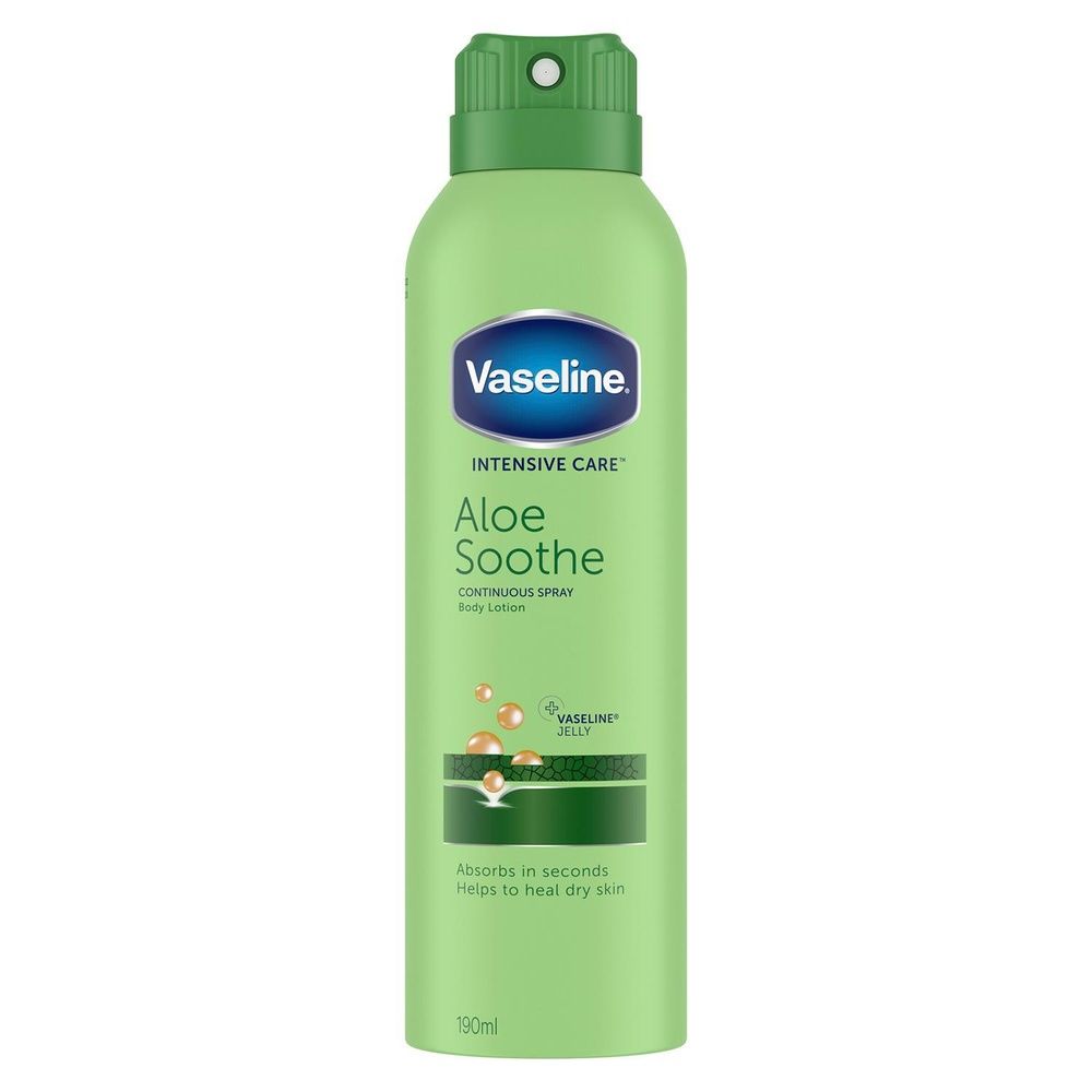Vaseline Gift Set Aloe Soothe Lotion 600ml, Spray 190ml & Lip Therapy 20g