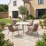 Westcott 4 Seater Garden Dining Set | Brown