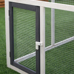Pawhut Wooden Chicken Coop Hen House Enclosure Garden With Ramp Run Nesting Box
