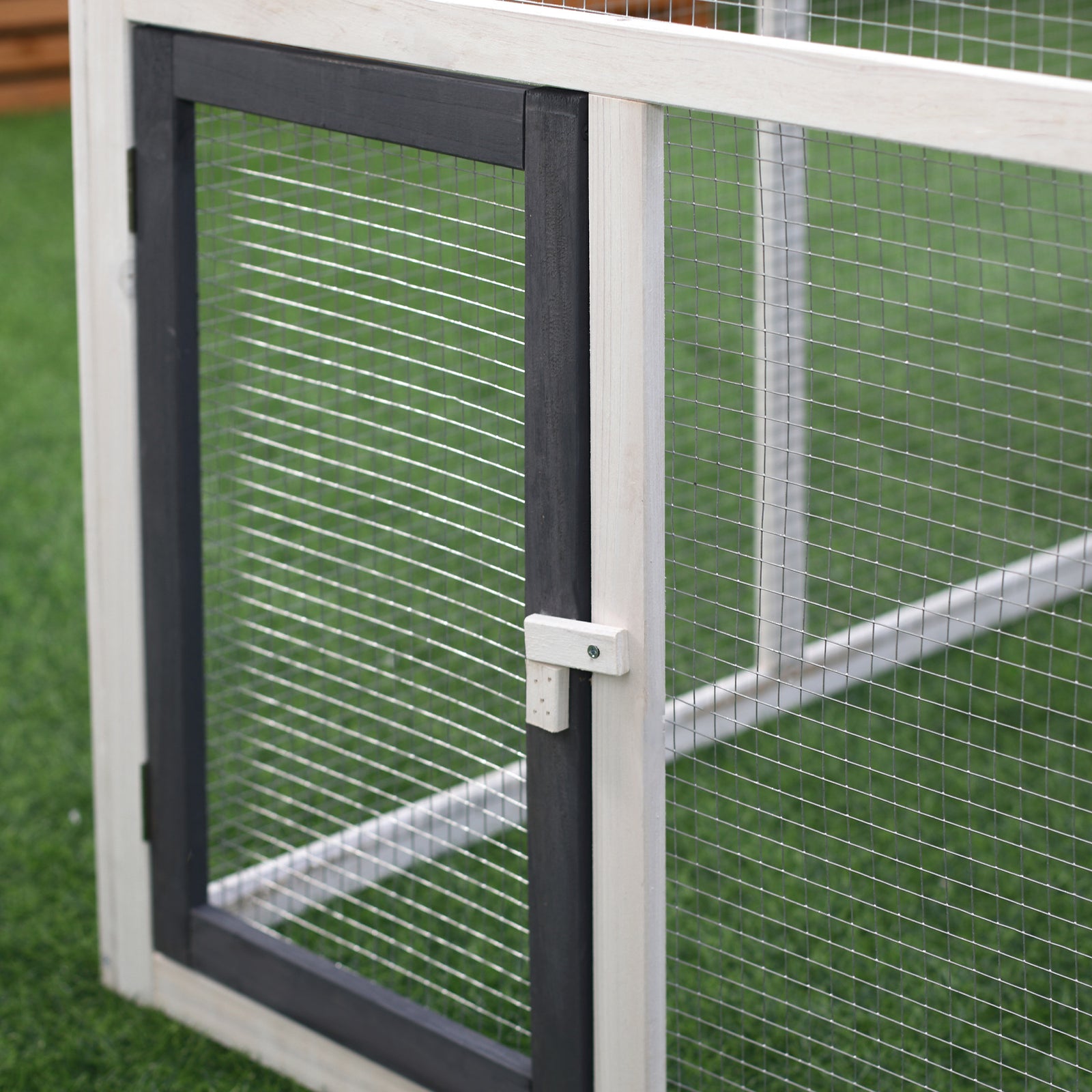 Pawhut Wooden Chicken Coop Hen House Enclosure Garden With Ramp Run Nesting Box