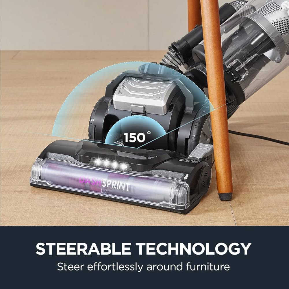 Upright Vacuum Cleaner Ueu620 With Pet Turbo Brush, Anti Hair Warp & Dual Cyclone & Steerable Technology, Crevice Tool & Sofa Brush, 2.2l