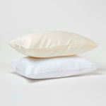 Organic Cotton Kids Pillowcases 400 Thread Count, 2 Pack | 40 x 60cm | Cream