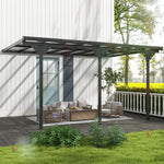 Outdoor Patio Gazebo Pergola, Aluminum Post, 4.35 X 3 M Roof