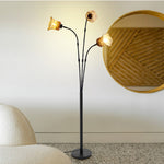 Paper Rope String-wrapped Lampshade Floor Lamp