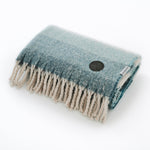 Rossendale Soft Jacquard 130x170cm Fringed Throw Blanket | 130cm x 170cm | Blue