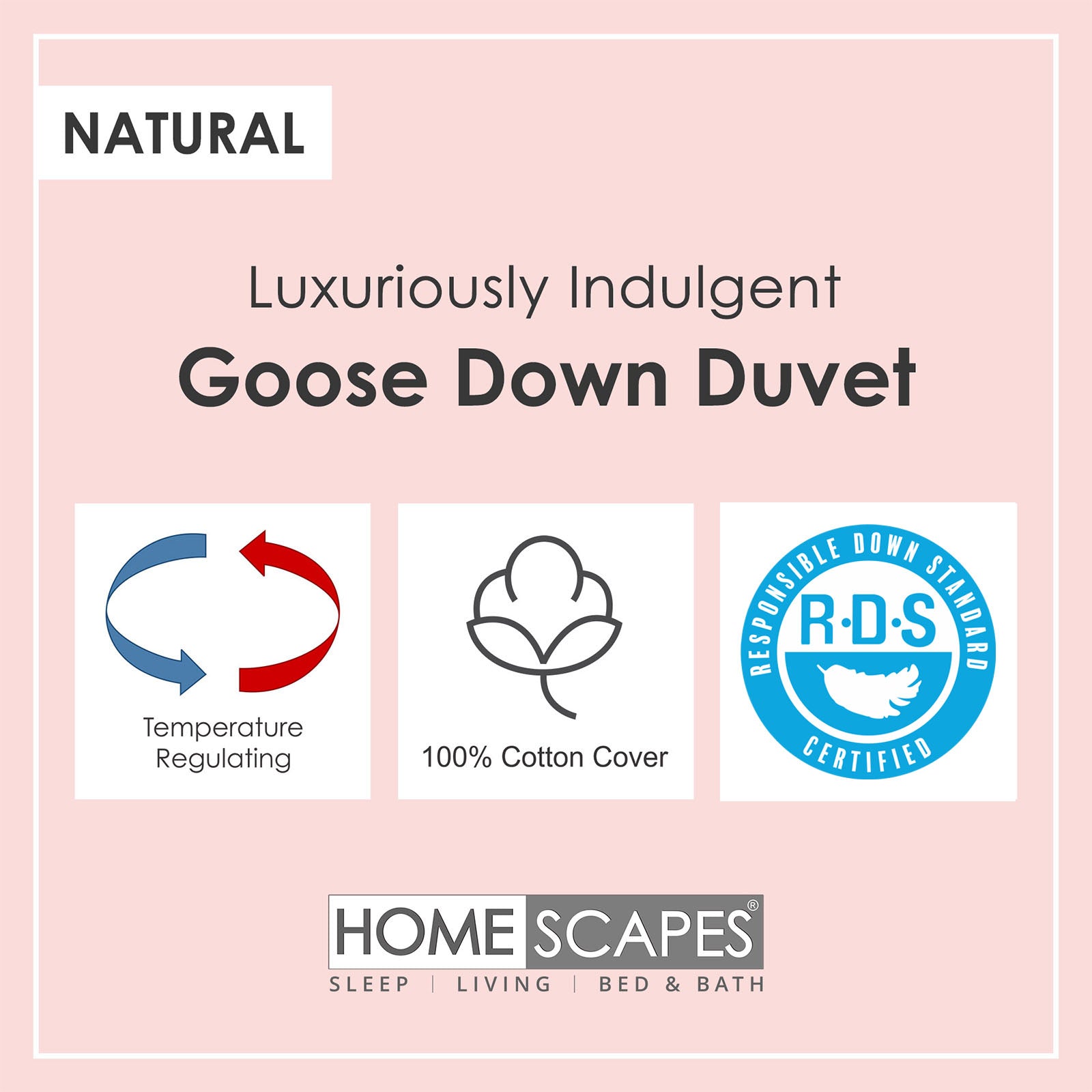 Premium White Goose Down 4.5 Tog Summer Duvet | King | White