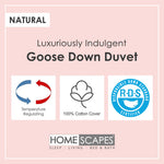 Premium White Goose Down 13.5 Tog Winter Duvet | King | White