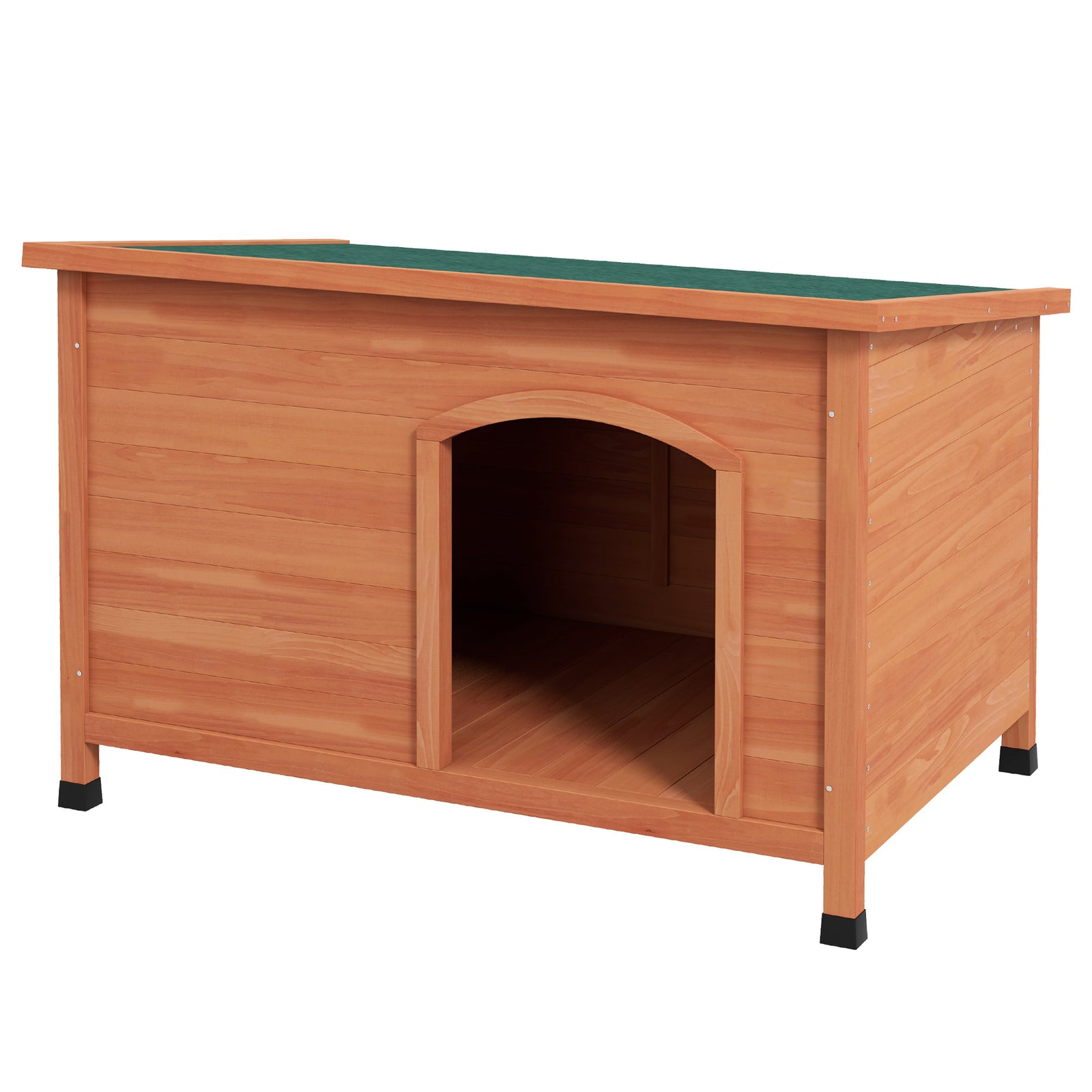 Wooden Dog Kennel With Removable Floor, Openable Roof