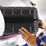 56x45x25cm Hard Cabin Suitcase - Lightweight 2-Wheel ABS Carry On Hand Luggage | Cabin | Black