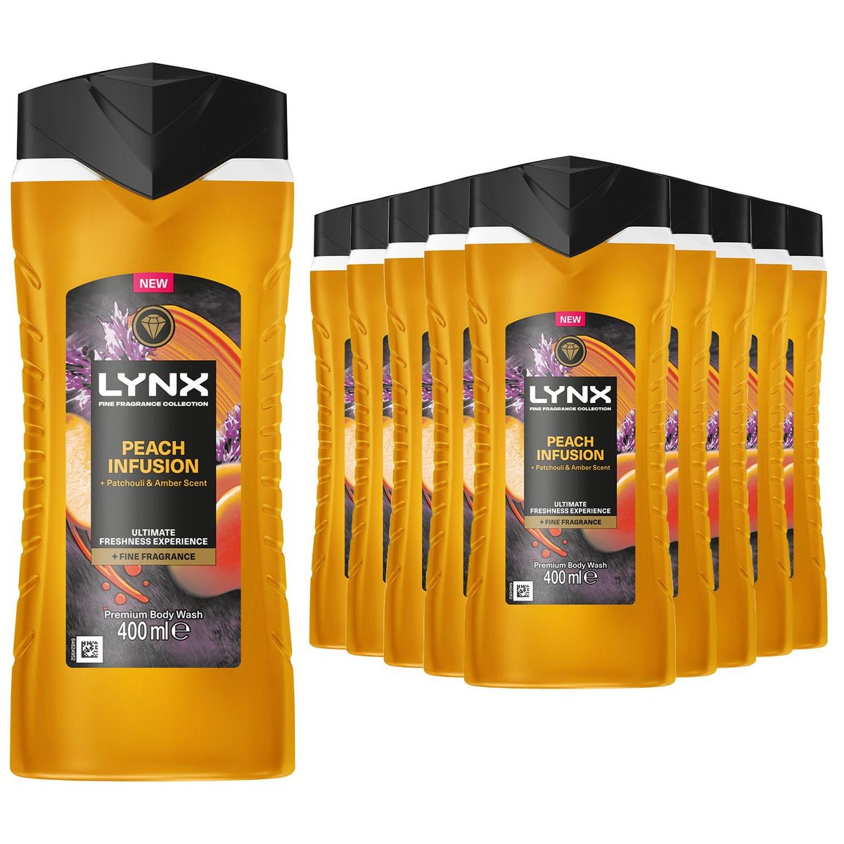 Peach Infusion Body Wash With 12hrs Of Freshness For Men 400ml | Set of 12