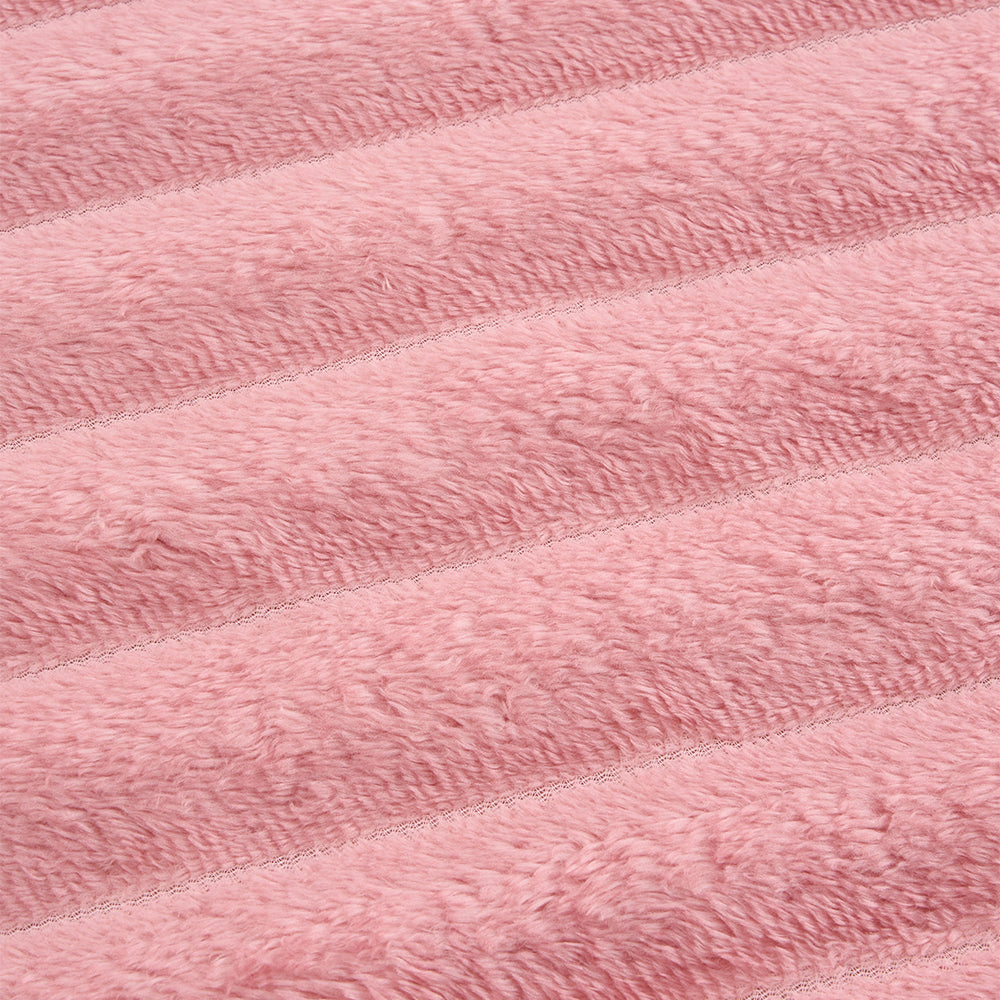 Cozy Striped Throw Blanket Soft Double-sided Use, Warm, Fade-resistant & Easy To Clean | Double | Pink