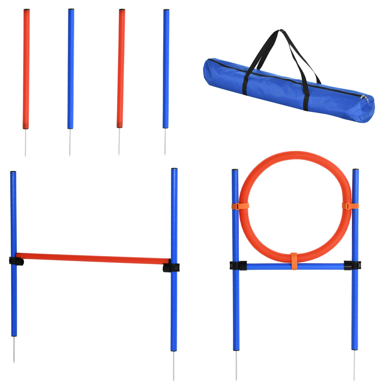 Pet Agility Set Training Dogs Outward Outdoor Play Hurdle Jump Hoop Pole