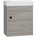 Bathroom Vanity Unit With Basin, Wall Mounted Wash Stand | One Size | Gray