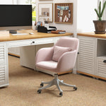 Office Chair W/ Massage Lumbar Pillow Wheels | Pink