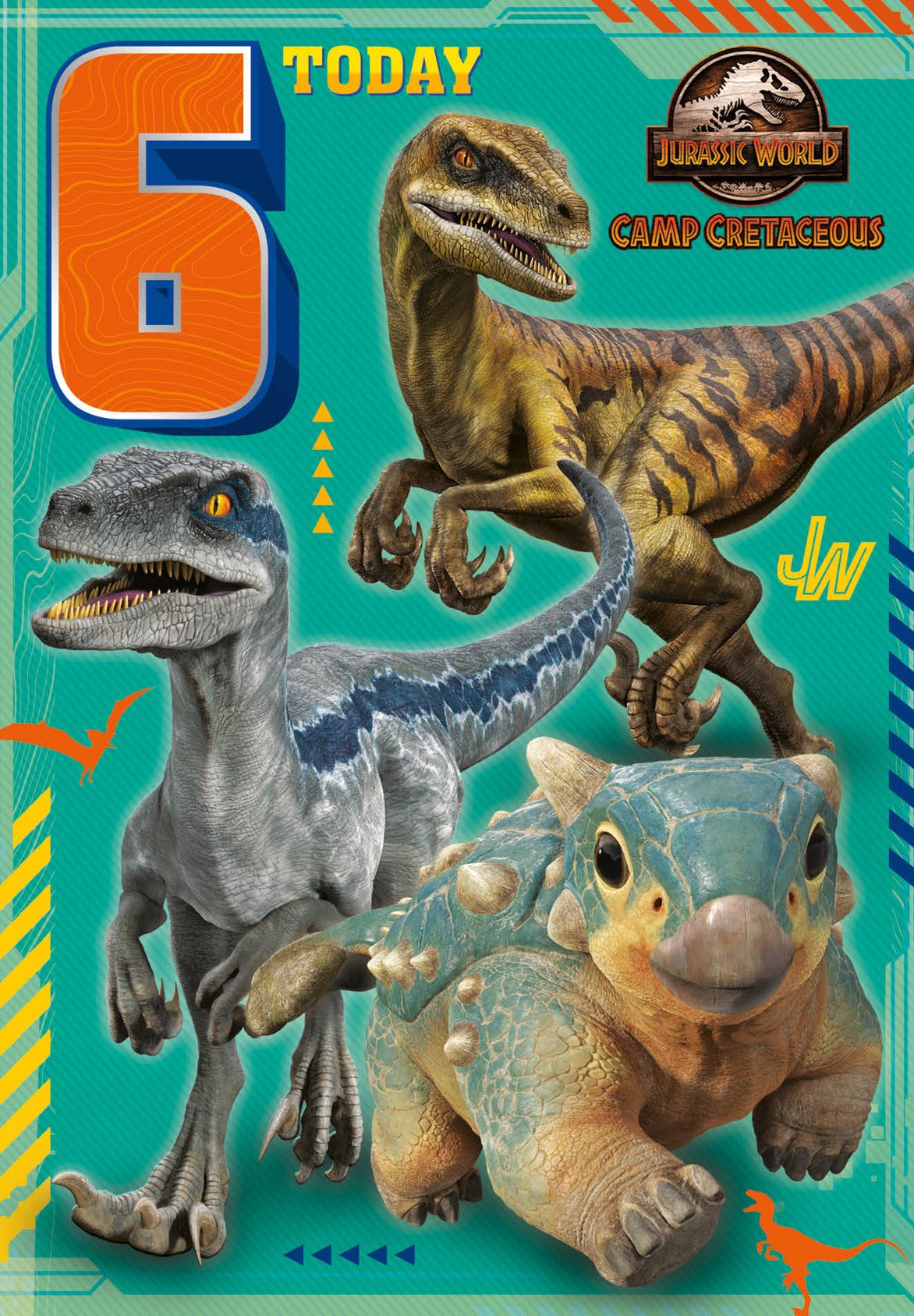 Jurassic World Age 6 Birthday Card Official Product