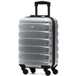 55x35x20cm Cabin Carry On Suitcase Hard Shell Overhead Luggage 100+ Airlines Approved | Cabin | Metallic