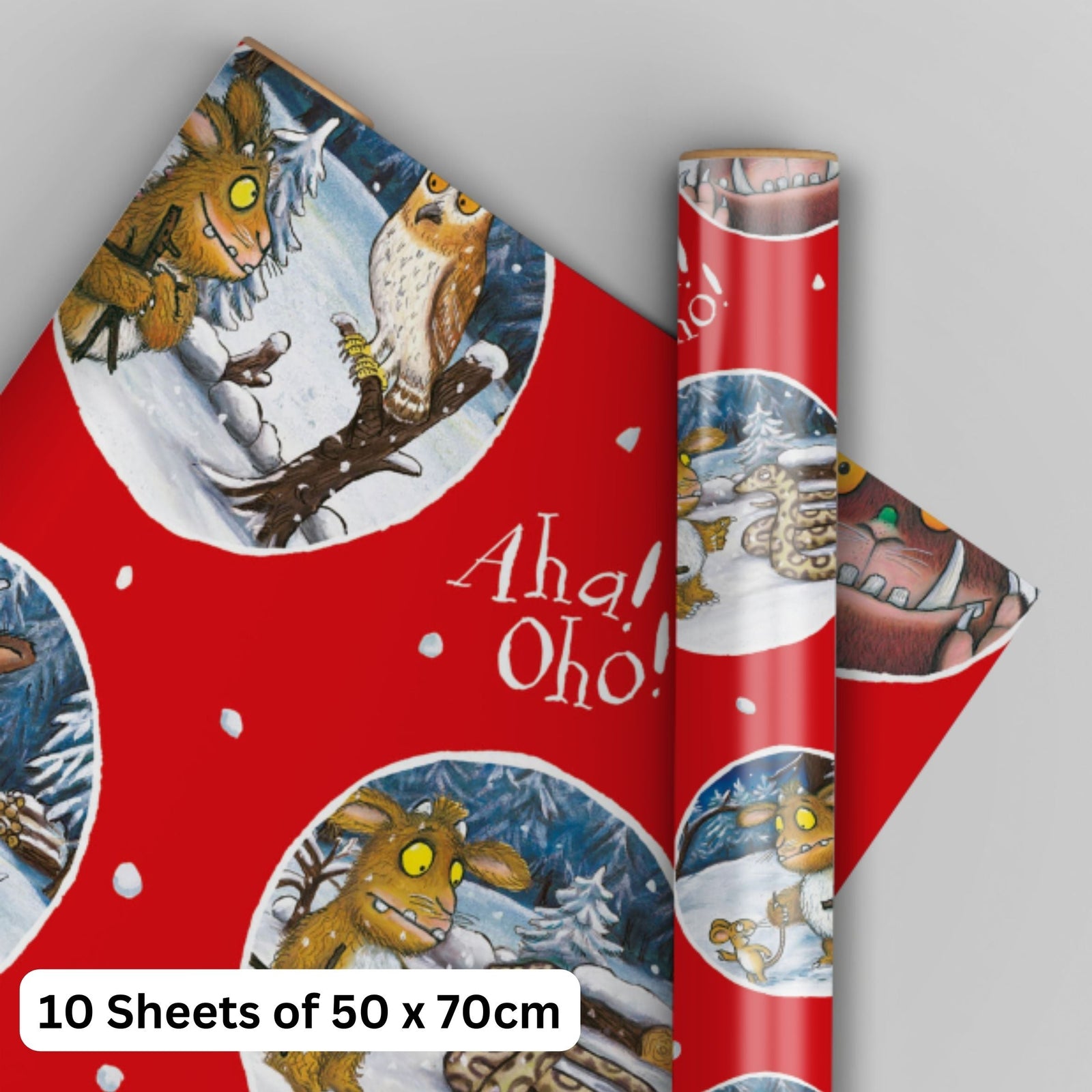 The Gruffalo Christmas 10 Sheets & 10 Tags Gift Wrap Official Product