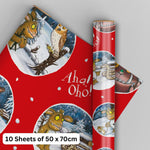 Christmas 10 Sheets & 10 Tags Gift Wrap Official Product