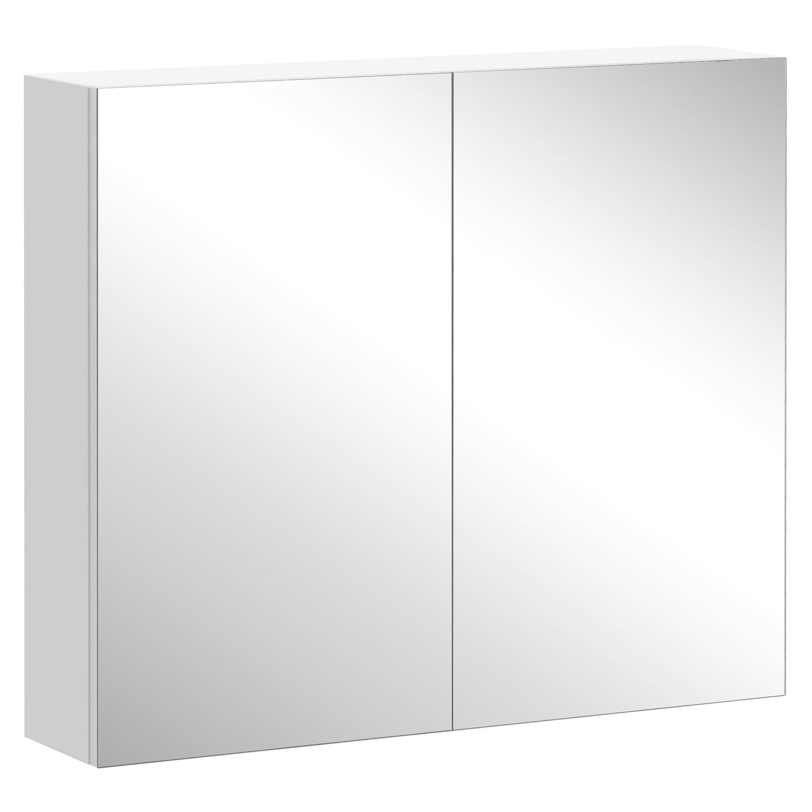 60x75/70x60cm Mirror Cabinet Wall Mount Storage Organizer | Large | White