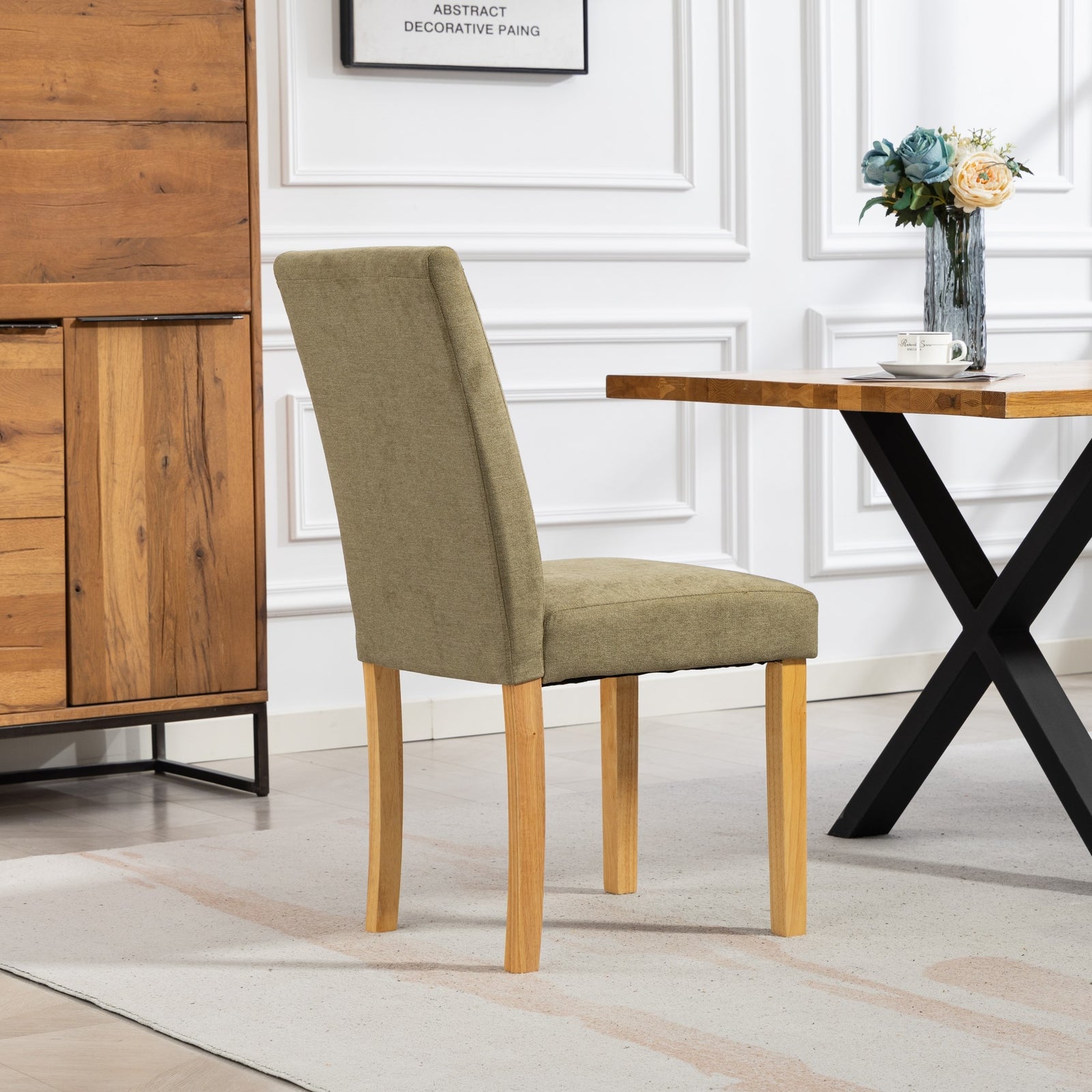Almont Fabric Dining Chairs - Set Of 2 | Sage Green