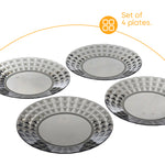 Prism Outdoor Dinner Plates Set Of 4 - Smoke Grey