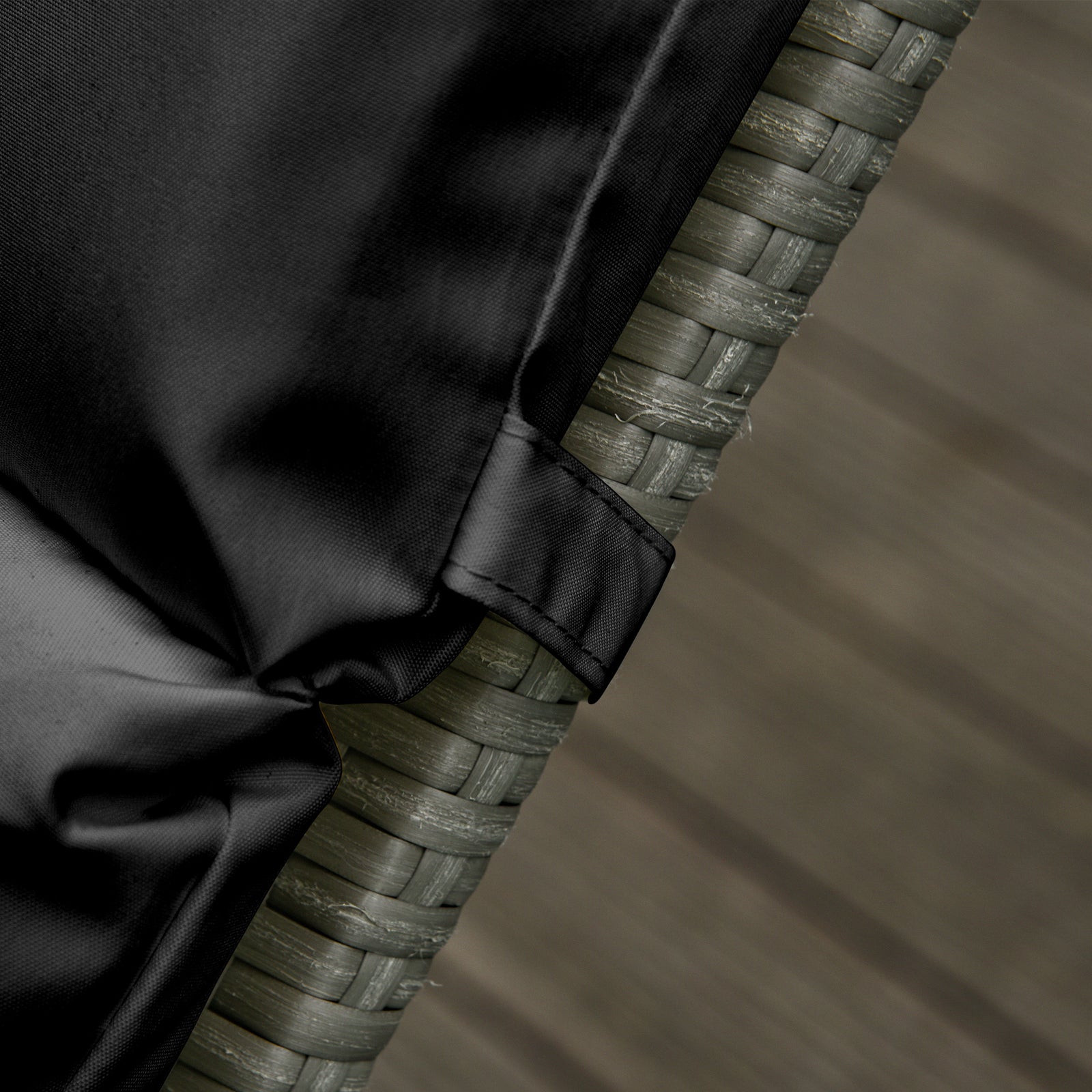 Set Of 2 Sun Lounger Cushions, Replacement Cushions | Black