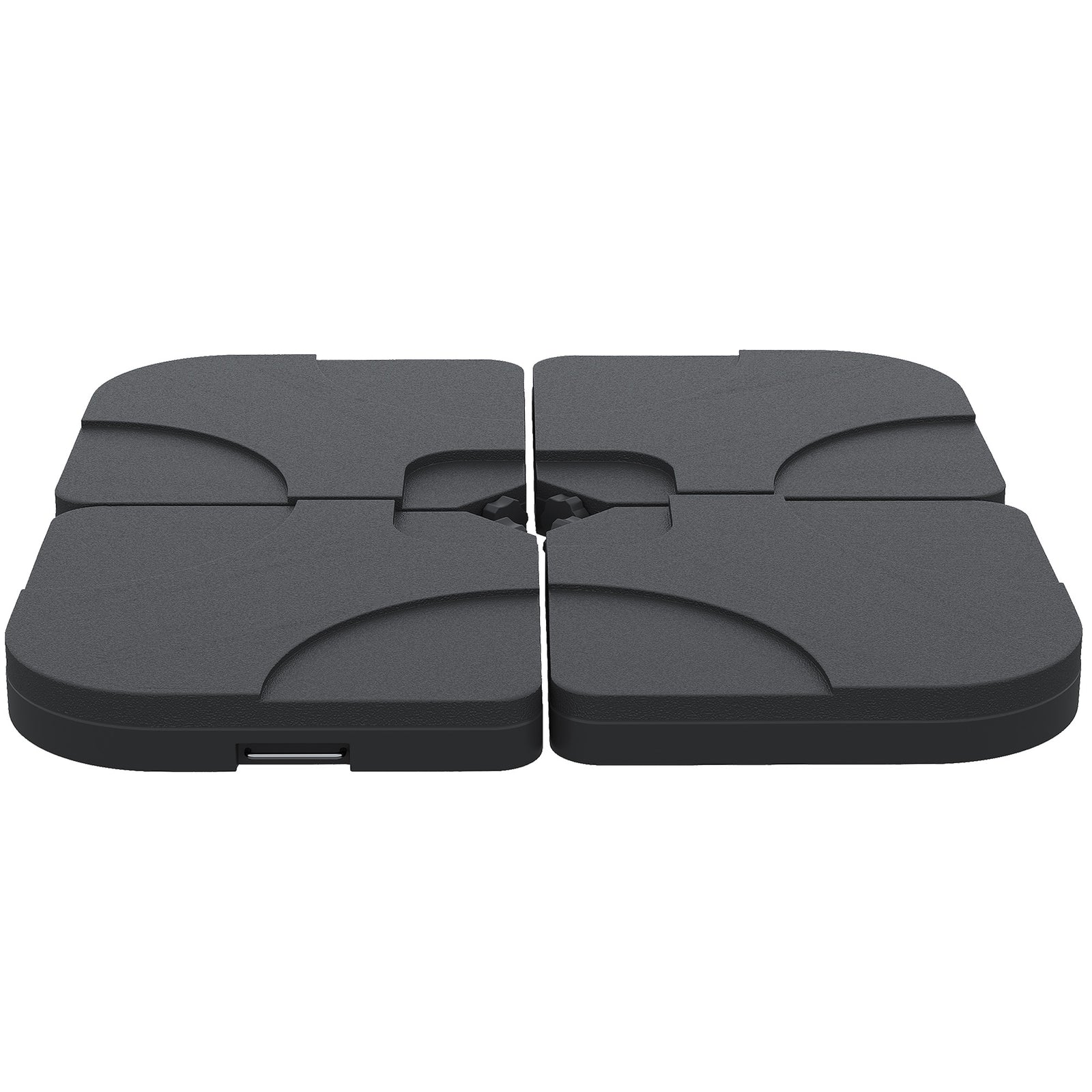 4pc Parasol Base, Up To 72kg, Black