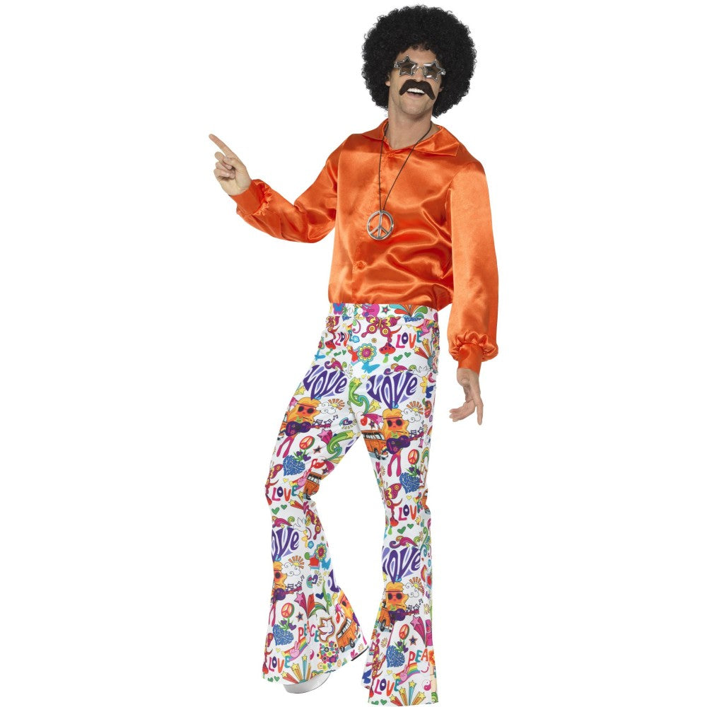 60s Groovy Flared Trousers, Mens | XL