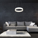 Ring 40cm Led Designer Pendant Lamp A Stunning Centrepiece Formed From A Hypnotic White Circular 24w(120w) Led Hoop