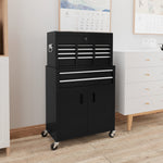 Top Chest And Roller Cabinet Combo Metal Tool Cabinet | Black