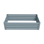 Outdoor Galvanized Steel Garden Bed Garden Planter Plant For Vegetables Flowers Herb | Grey