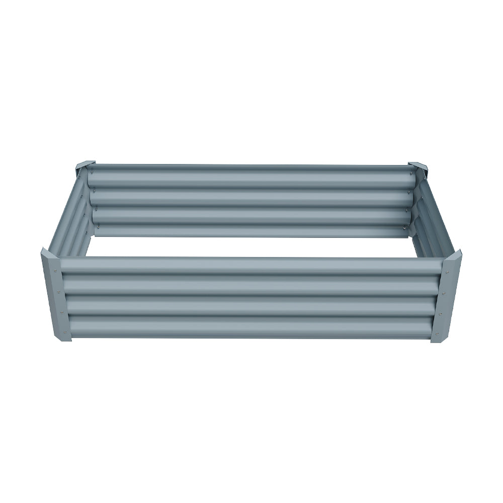 Outdoor Galvanized Steel Garden Bed Garden Planter Plant For Vegetables Flowers Herb | Grey
