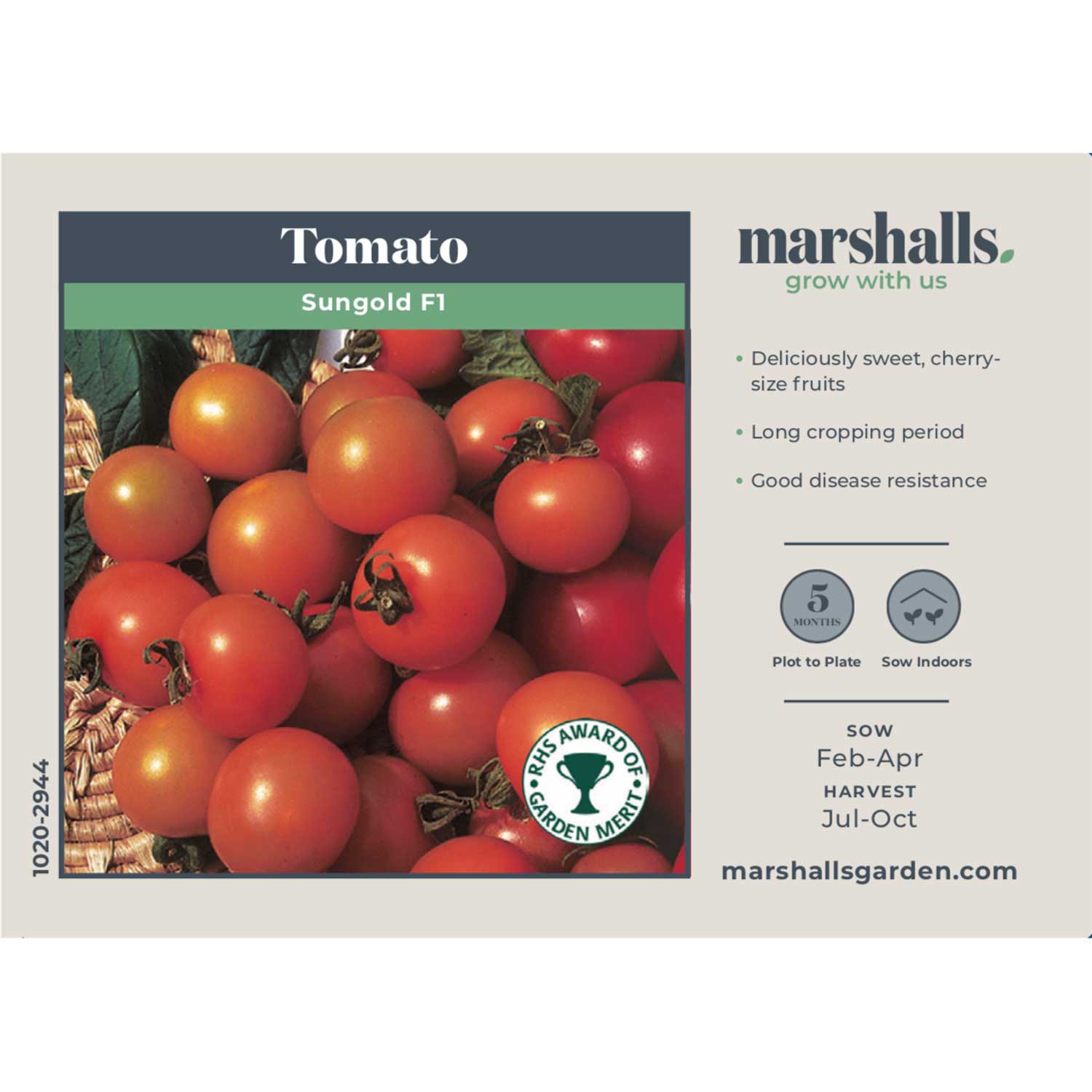 Sungold F1 Cordon Tomato Seeds | 15 Seeds